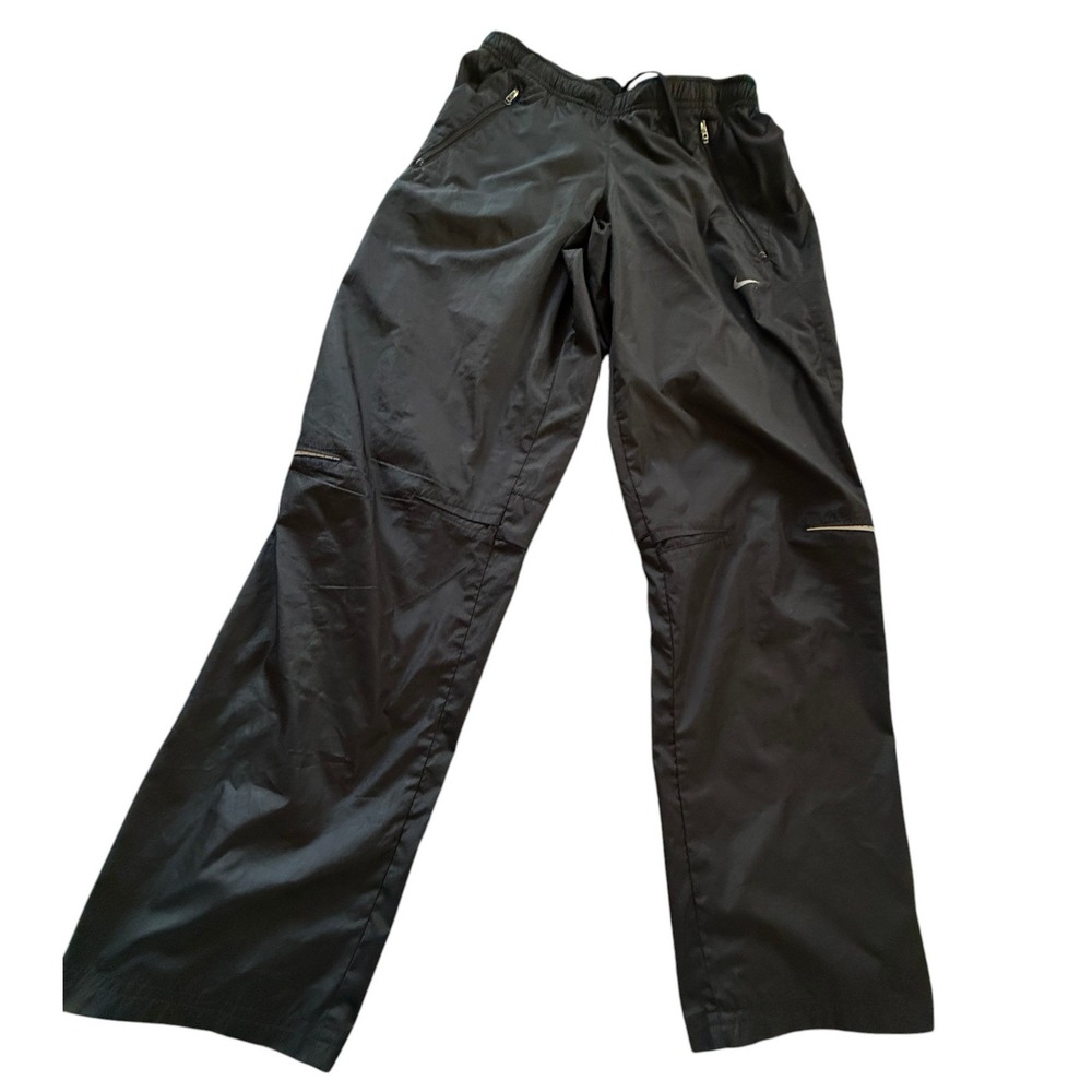 VTG Nike FitStorm Black Track Pants Womens XS Reflective Athletic Running Pants